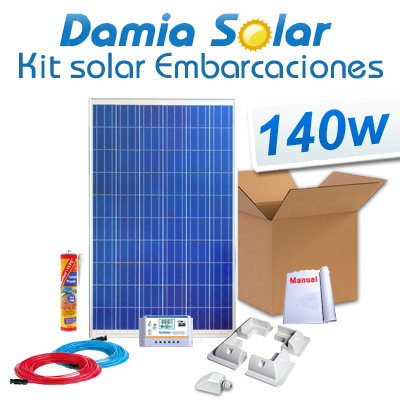 Kit solar completo para embarcaciones y barcos 140W