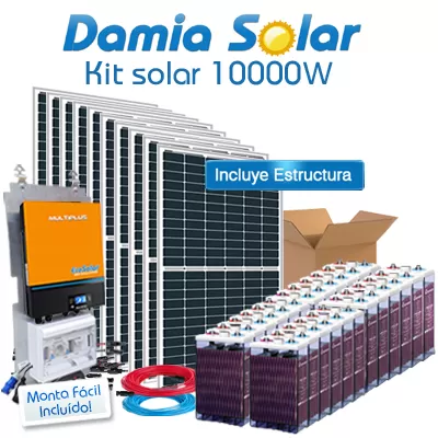 Comprar Kit solar 9000W Uso Diário: Placa de indução, Frigo, máquina de lavar, TV… - Damia Solar