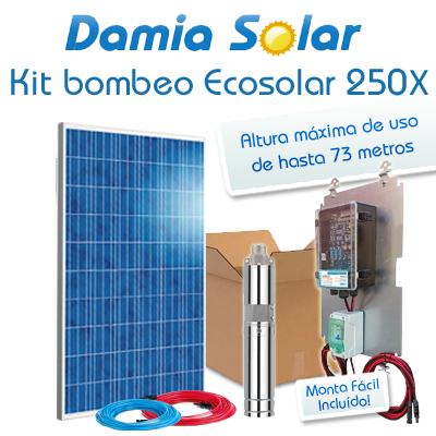 Comprar Kit de bombeo Ecosolar 2420 24V - Caudal máx. 1200 litros/hora -  Damia Solar