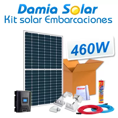 Comprar Kit solar completo para embarcaciones con panel 460W 24V para instalación a 12V - Damia Solar