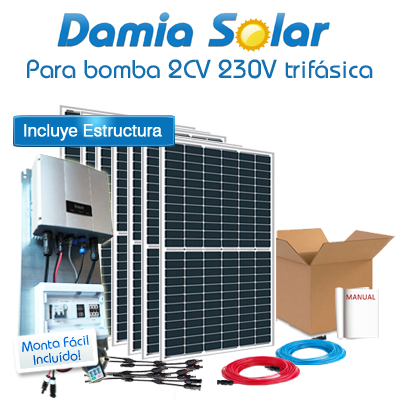 Kit Bombeo Solar 220V hasta 3HP INVT