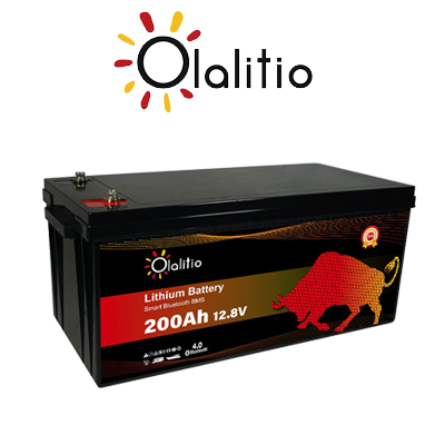 Bateria Litio 200Ah 12V LiFePO4-LCD-BMS-Olalitio