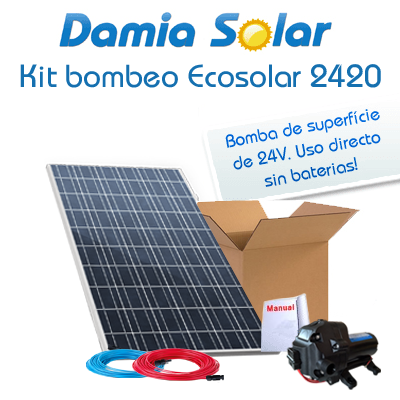 Comprar Kit solar bomba depuradora de piscina (Bomba de 3/4 CV) - Damia  Solar