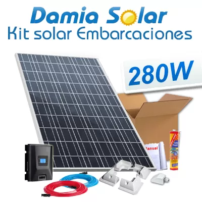 Comprar Kit solar para barcos com painel 280W 24V para instalação 12V - Damia Solar