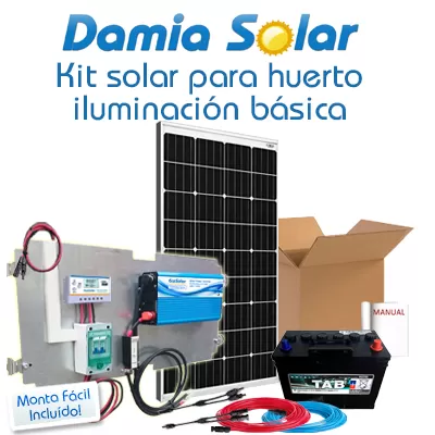 Comprar Kit solar iluminação básica horto com inversor onda modificada: Iluminação. - Damia Solar