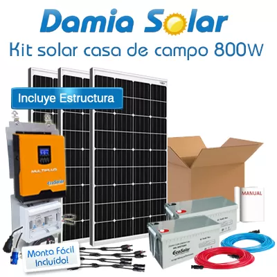 Comprar Kit de casa de campo 800W com Multiplus - Damia Solar
