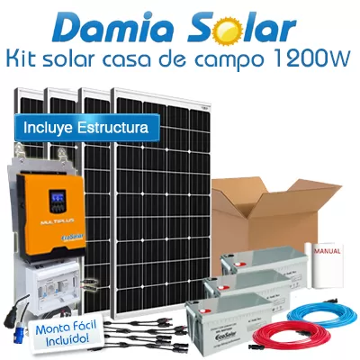 Comprar Kit de casa de campo 1200W com Multiplus - Damia Solar