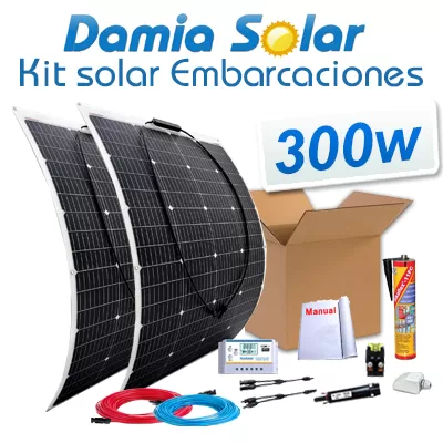 Comprar Kit solar para embarcaciones 300W con placas flexibles - Damia Solar
