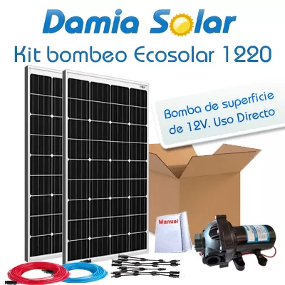 Comprar Kit de bombeo Ecosolar 1220 12V - Caudal máx. 1200 litros/hora - Damia Solar