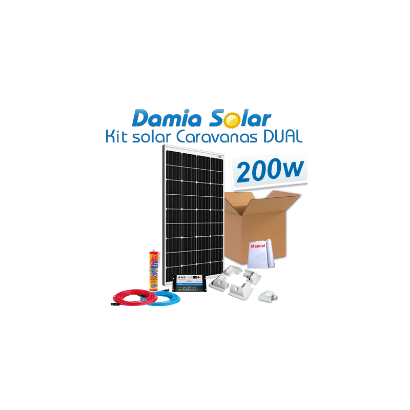 Comprar Kit solar completo para autocaravanas 200W Dual. Para