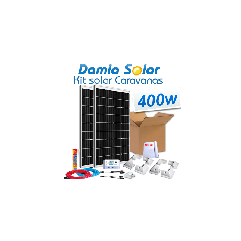 Comprar Kit solar completo para autocaravanas 400W - Damia Solar