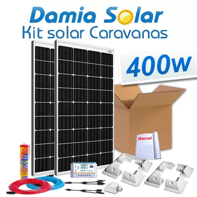 Comprar Kit solar completo para autocaravanas 400W - Damia Solar