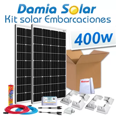 Comprar Kit solar completo para embarcaciones y barcos 400W - Damia Solar
