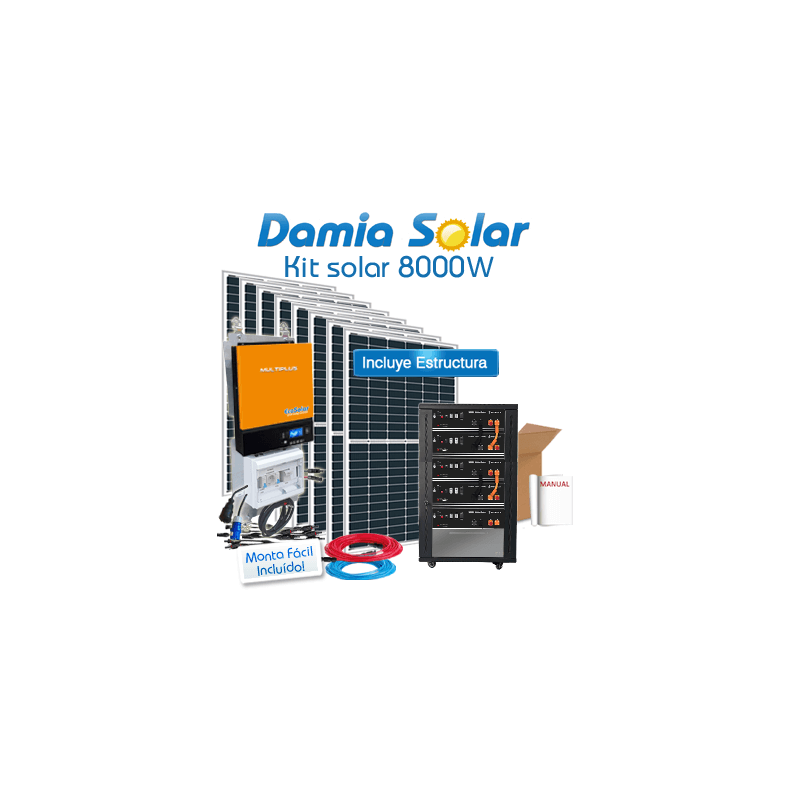Kit Solar 8000W Uso Diário Lítio