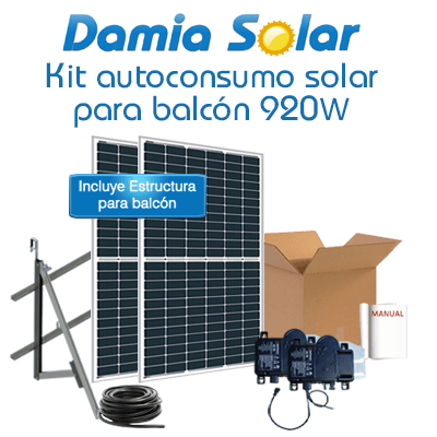 Kit de autoconsumo solar 920W para varanda - Damia Solar