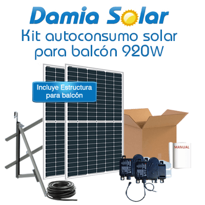 Kit de autoconsumo solar para balcón de 920W  - Damia Solar