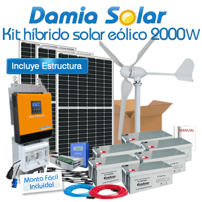 kit hibrido solar eolico 2000W 24V