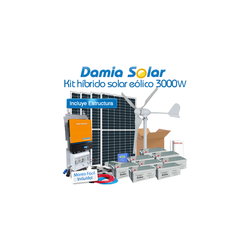 kit hibrido solar eolico 3000W
