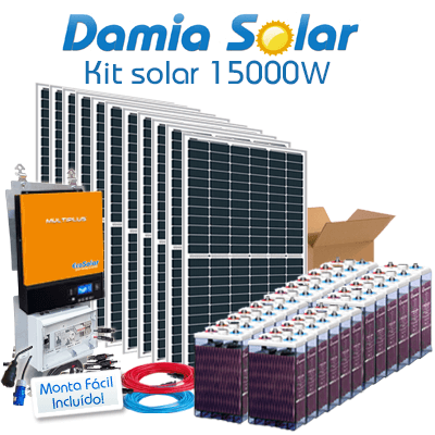 Comprar Kit solar 15000W Uso Diário Estacionárias - Damia Solar