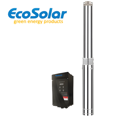 Bomba de agua Sumergible Ecosolar AC/DC ESP-1.1-5/195. Caudal regulable según Nº paneles