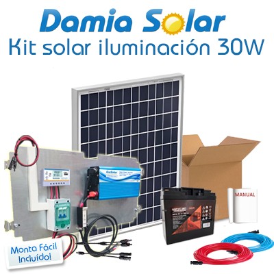 Kit solar iluminación 30W