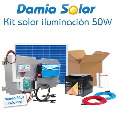 Kit solar iluminación 50W