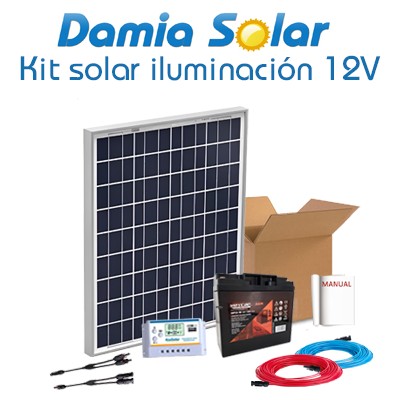 Kit solar iluminación 12V