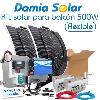 Kit painel solar flexivel para varanda 500W - Damia Solar