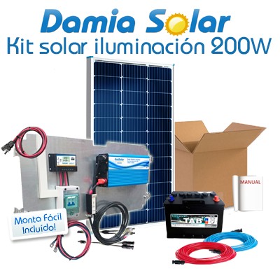 Comprar Kit de iluminação solar 200W - Damia Solar