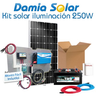 Comprar Kit de iluminação solar 250W - Damia Solar