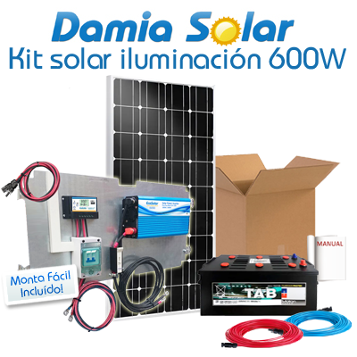 Comprar Kit de iluminação solar 600W para casa completa - Damia Solar