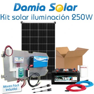 Kit solar iluminación 250W