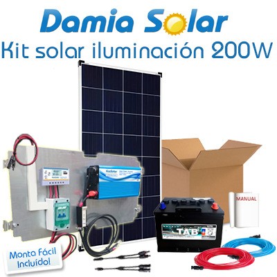 Kit solar iluminación 200W