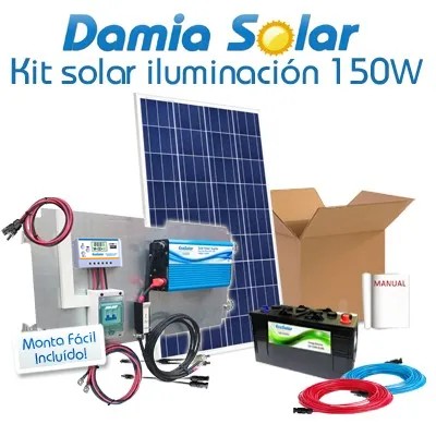 Kit solar iluminación 150W