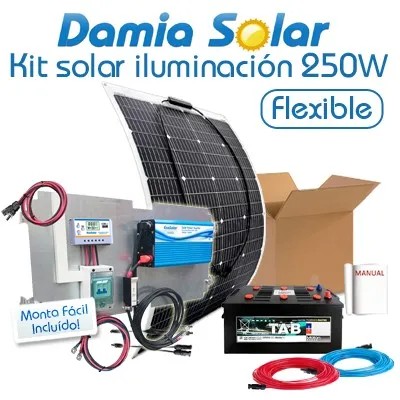 Kit solar iluminación 250W Flexible