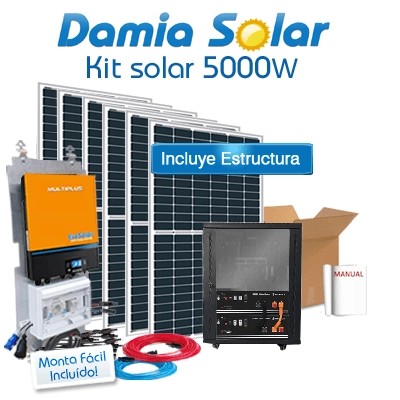 Comprar Kit solar 5000W Uso Diário Lítio - Damia Solar