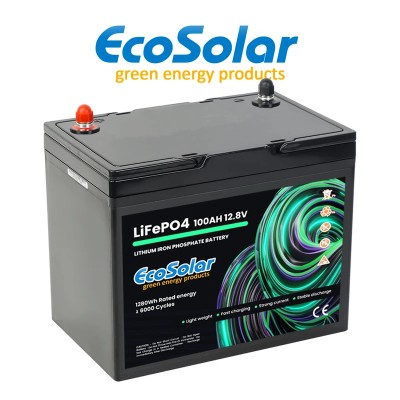 Batería de litio Ecosolar Compact LiFePO4 100Ah 12,8V (12V)