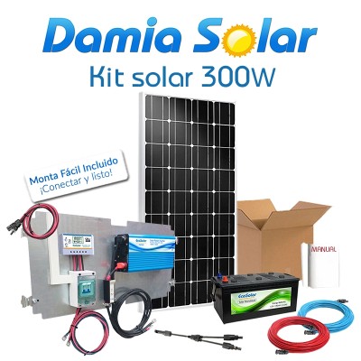 Comprar Kit solar 300W Uso Diário: iluminação. Com inversor ONDA MODIFICADA - Damia Solar