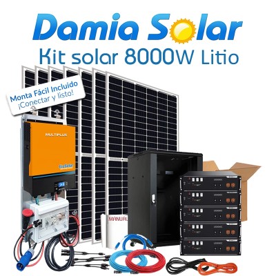 Kit Solar barato 8000W Uso Diário Lítio