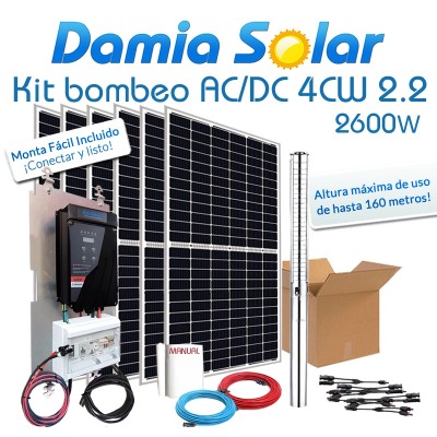 Comprar Kit de bombeamento Ecosolar AC/DC 2.2-160-12.9 (2600W) - Damia Solar