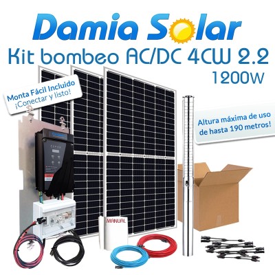 Comprar Kit de bombeamento Ecosolar AC/DC 2.2-90-9.5 (1200W) - Damia Solar