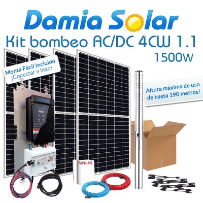 Comprar Kit de bombeamento Ecosolar AC/DC 1.1-190-4.8 (1500W) - Damia Solar