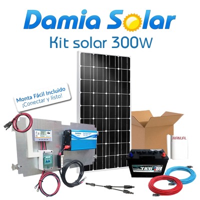 Comprar Kit Solar 300W Fines de semana con inversor onda modificada: Iluminación. - Damia Solar