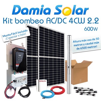 Comprar Kit de bombeamento Ecosolar AC/DC 2.2-50-6.5 (600W) - Damia Solar