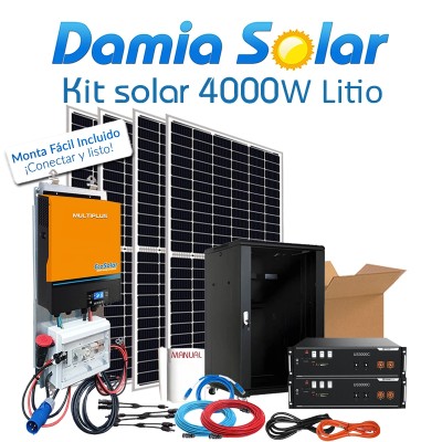 Kit Solar 4000W Litio para uso en verano y fines de semana