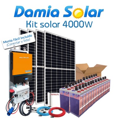 Comprar Kit 4000W Fines de semana: Frigorífico Congelador, Máquina De Lavar A Louça, Tv, Microondas.. - Damia Solar