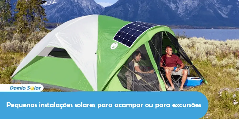 Pequenas instalações solares para acampar ou para excursões