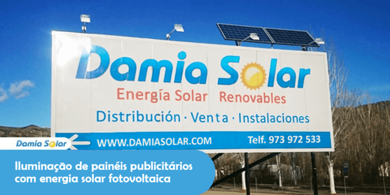 Iluminação de painéis publicitários com energia solar fotovoltaica