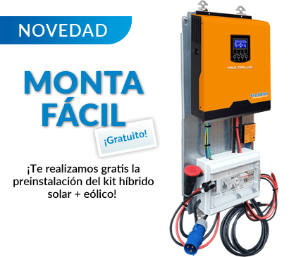 Preinstalación incluida en el kit hibrido solar eolico con el Monta Fácil