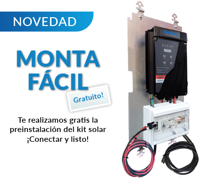 Preinstalación incluida en el kit solar para bombeo y riego con el Monta Fácil